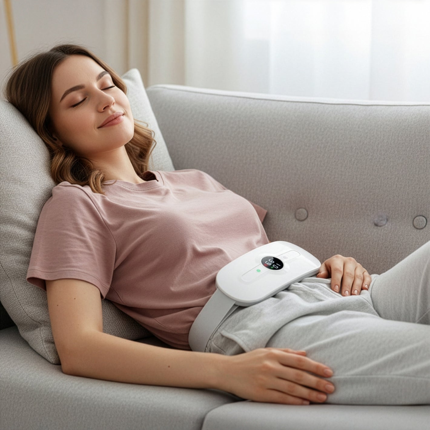 Ceinture de soulagement des douleurs menstruelles – Massage & Chaleur Rapide