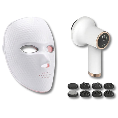 Coffret Beauté & Silhouette Pro – Masque LED Visage + Masseur Anti-Cellulite Haute Performance