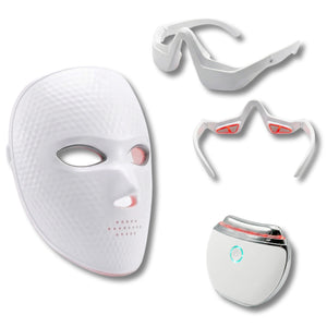Coffret Éclat & Regard Liftant – Masque LED Visage + Masque Oculaire + Gua Sha Chauffant