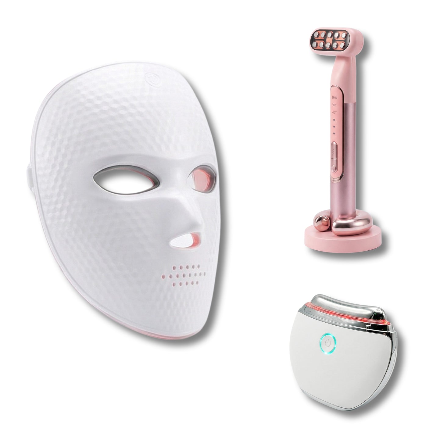 Coffret Institut Anti-Âge Complet – Masque LED + Appareil 5 Technologies + Gua Sha Chauffant